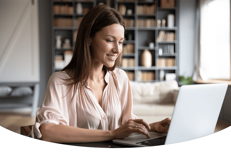 Woman using computer