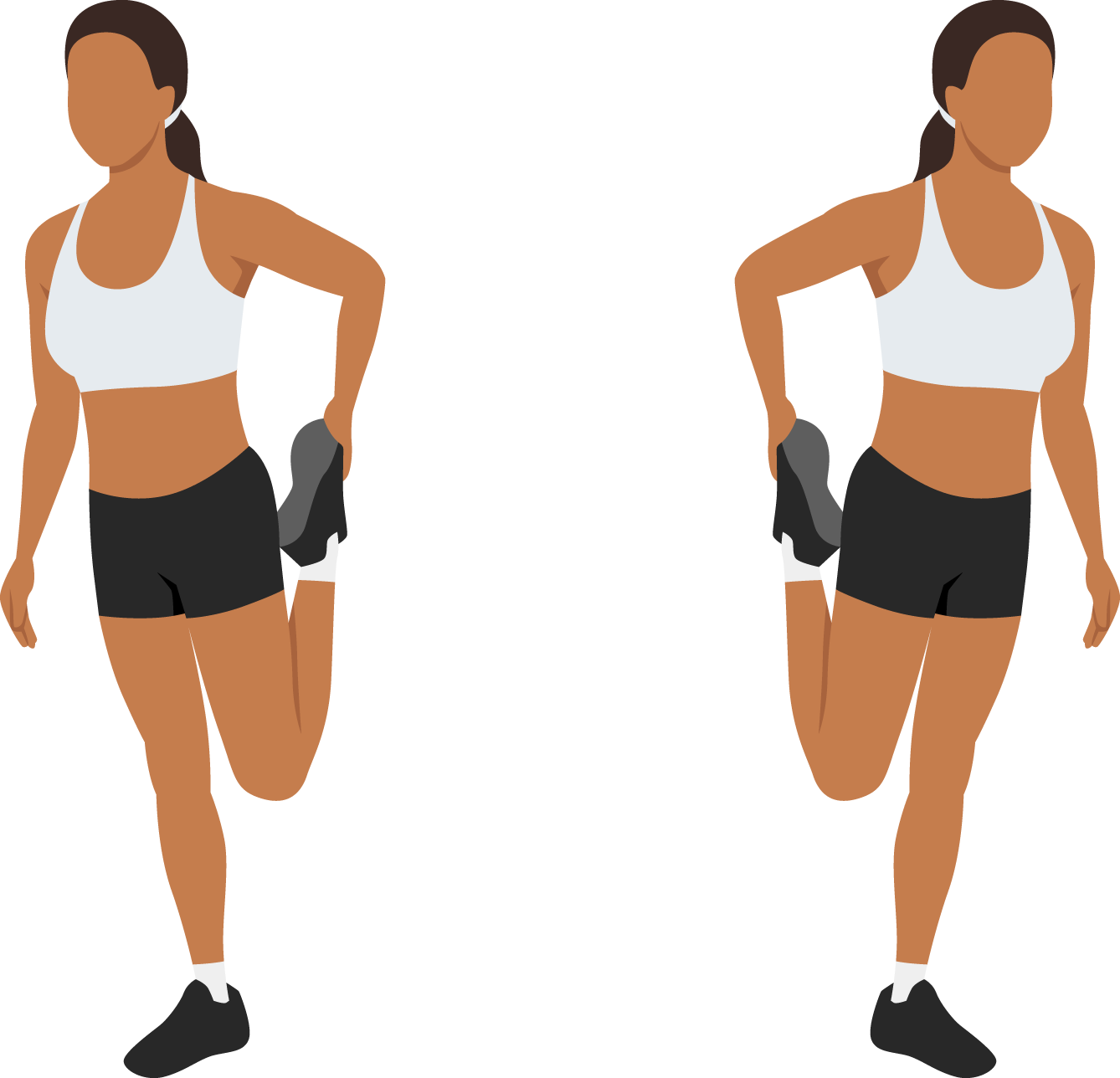 standing quad stretch guide