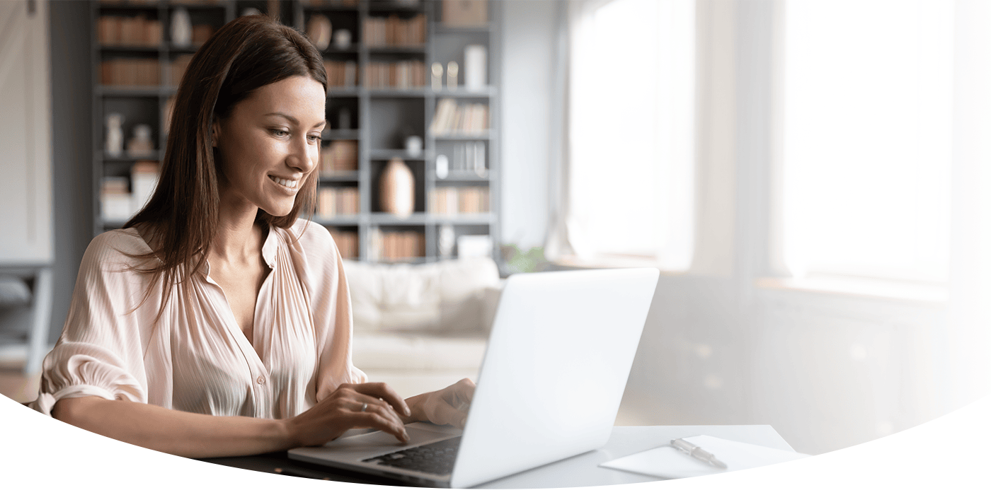 Woman using computer